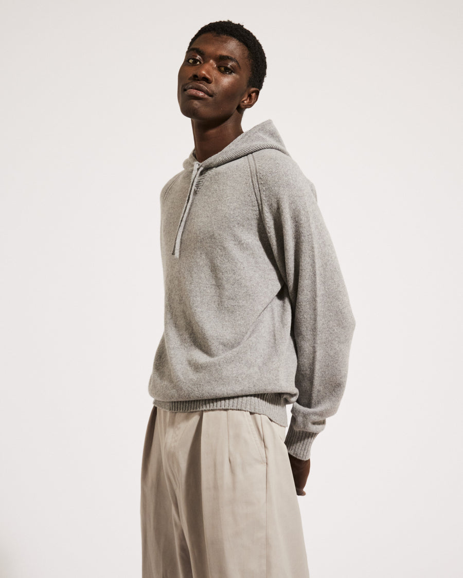Scaglione HOODIE RAGLAN HYBRD CASHMERE GREY Online
