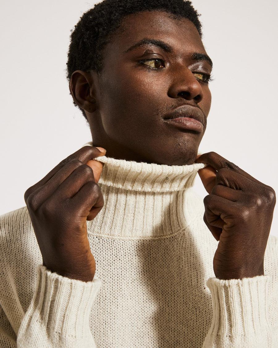 Scaglione TURTLE NECK SEAMLESS SOFTWOOL MILK Saldi