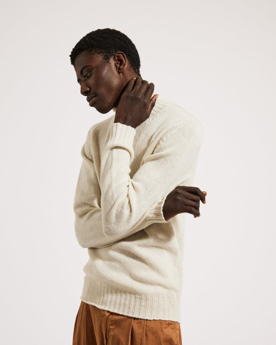 Scaglione TURTLE NECK SEAMLESS SOFTWOOL MILK Saldi
