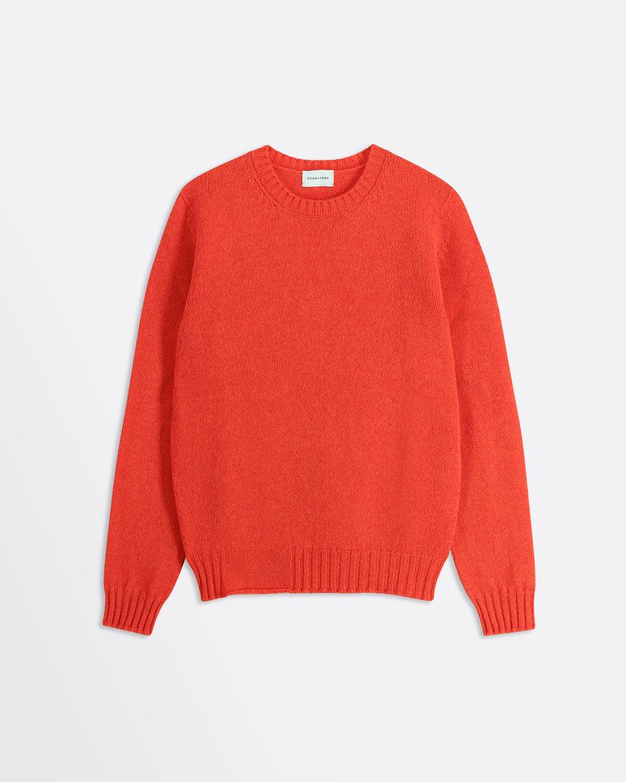 Scaglione ROUND NECK SEAMLESS SOFTWOOL CARROT Vendita Calda