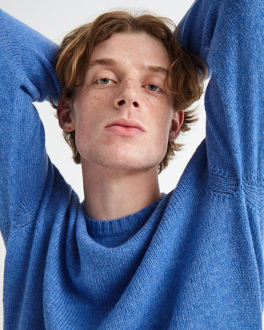 Scaglione ROUND NECK SEAMLESS SOFTWOOL CORNFLOWER I Più Venduti