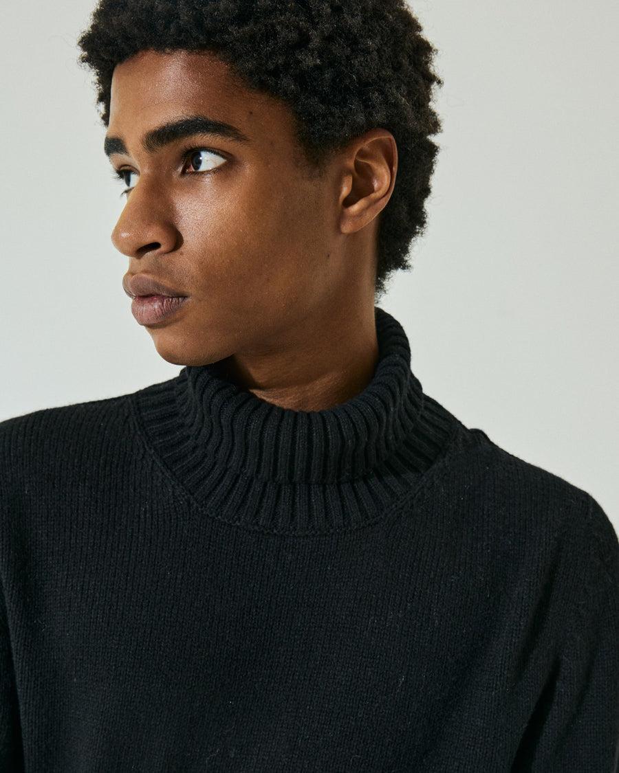 Scaglione TURTLE NECK SOFT HYBRD CASHMERE BLACK Negozio