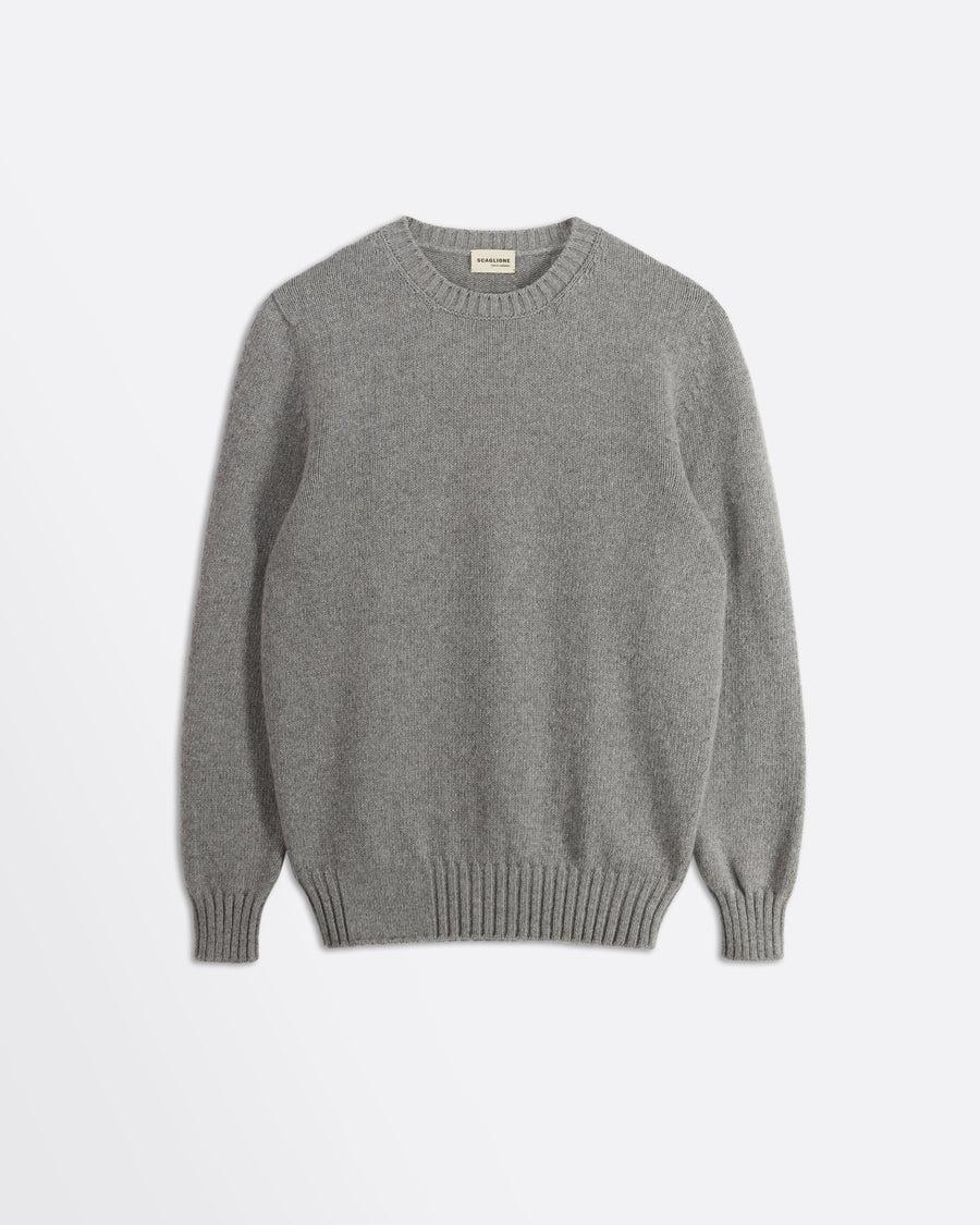 Scaglione ROUND NECK SOFT HYBRD CASHMERE GREY Moda