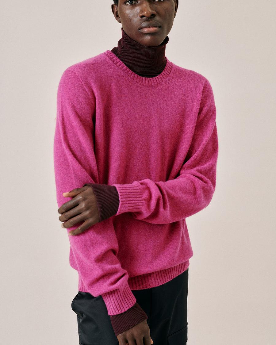 Scaglione ROUND NECK SEAMLESS HYBRD CASHMERE DAHLIA Offerta per la Festa della Mamma