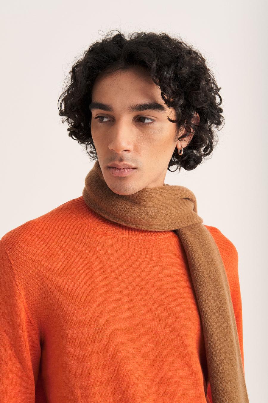 Scaglione ROUND NECK SEAMLESS MERINO CARROT Online Outlet