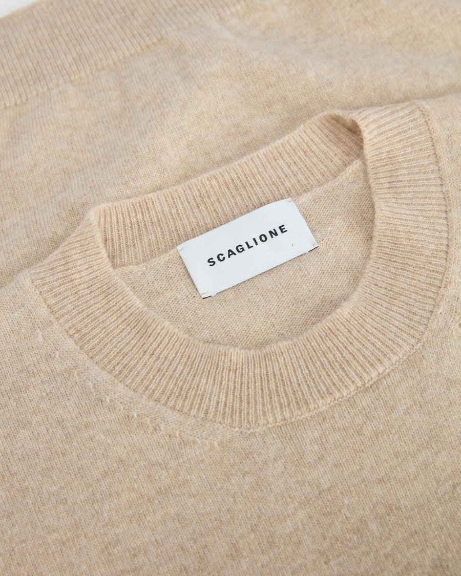 Scaglione T-SHIRT SLIM MIX CASH SAND Lightning offer