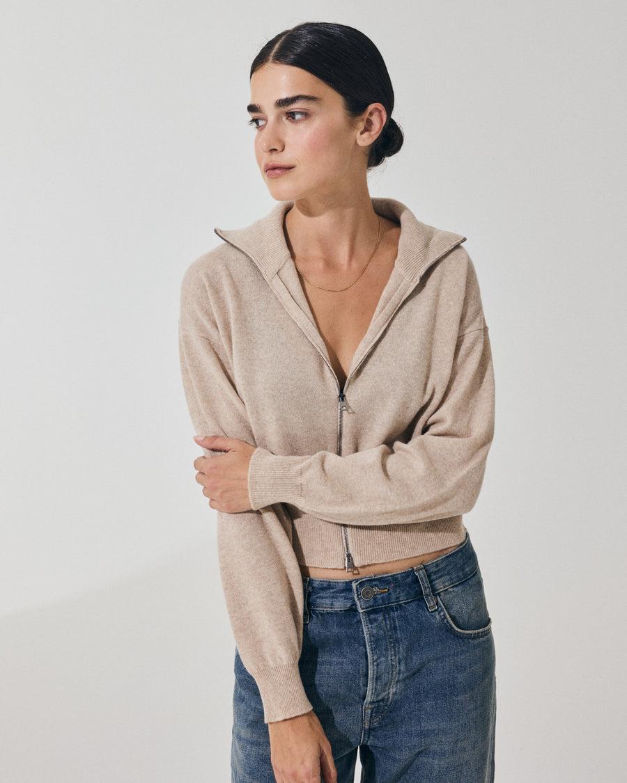 Scaglione BOMBER ZIP CASH BLEND SAND Super Saving Price
