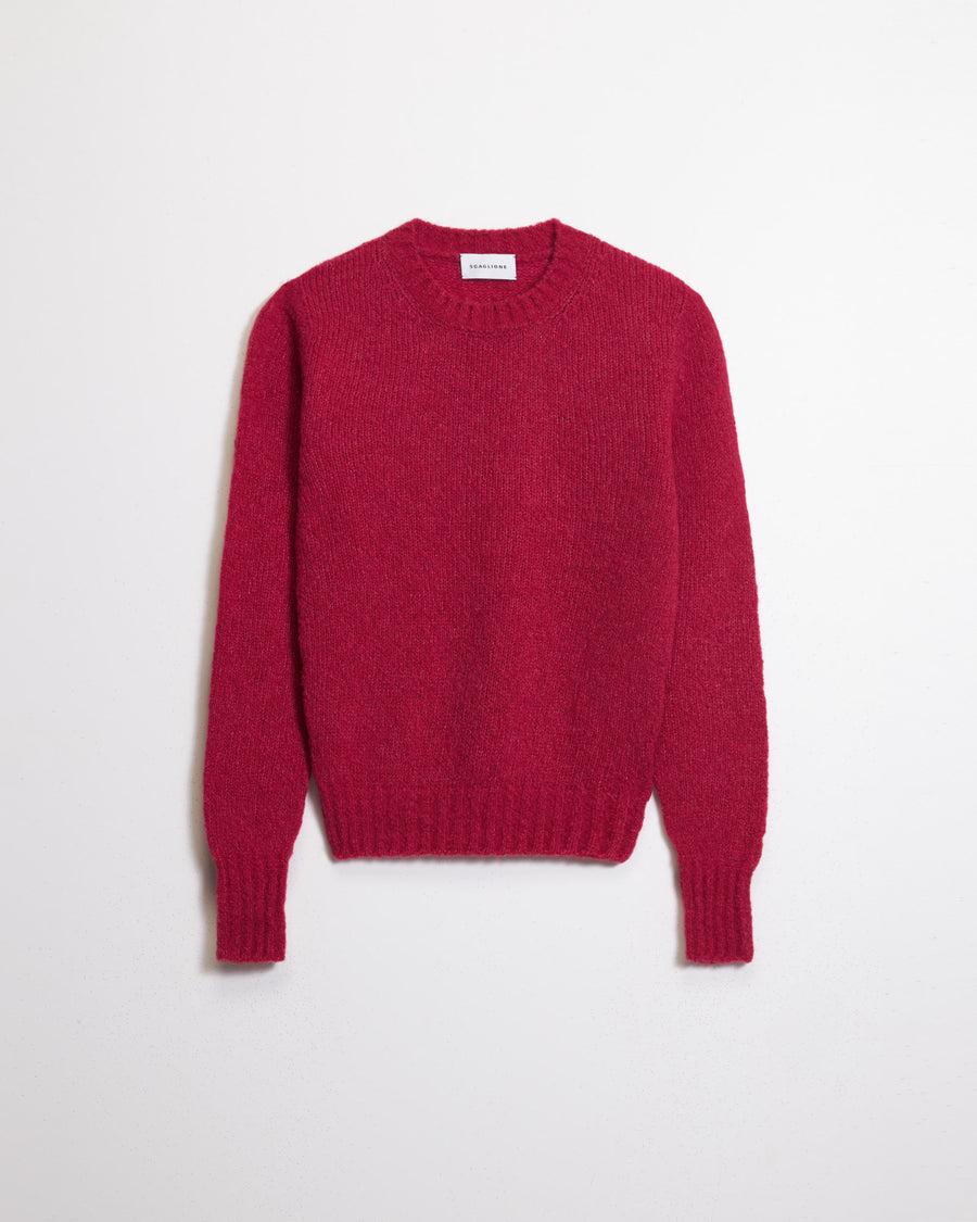 Scaglione ROUND NECK SLIM PUFFED CASHMERE SEAMLESS DAHLIA Fino al 50% di sconto
