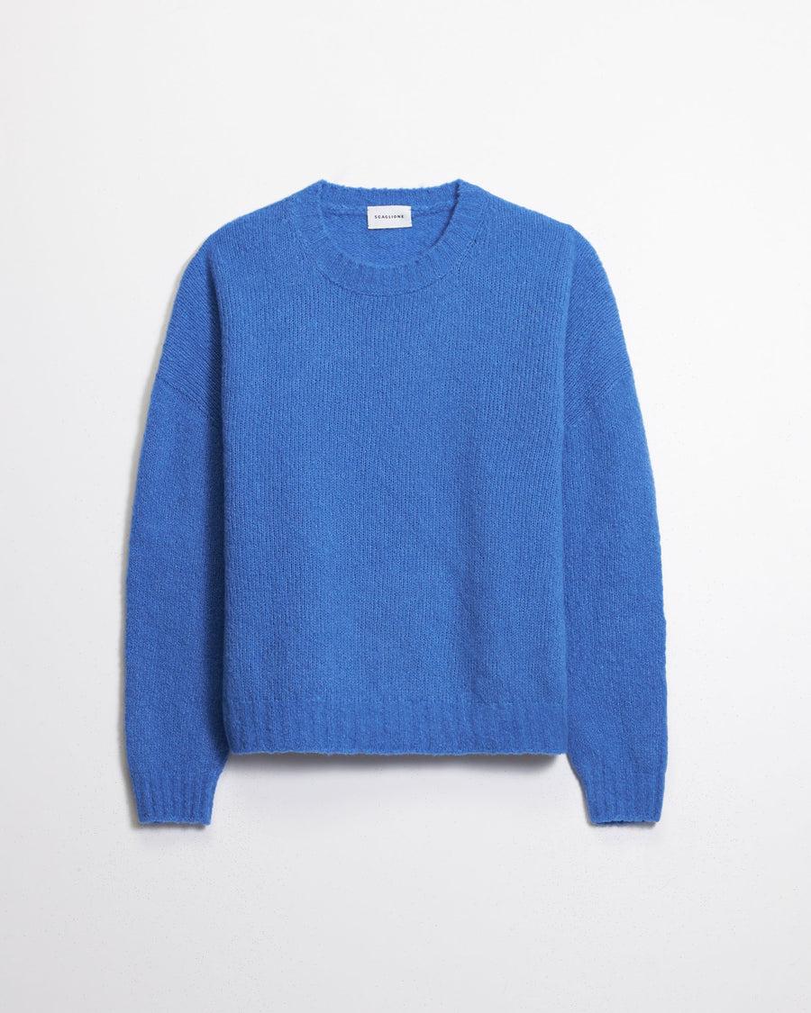 Scaglione ROUND NECK OVER PUFFED CASHMERE CORNFLOWER Fino al 65% di sconto