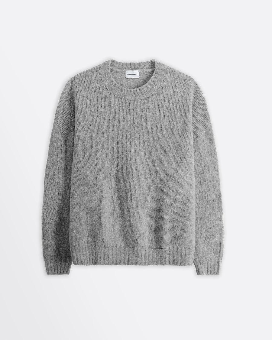 Scaglione ROUND NECK OVER PUFFED CASHMERE GREY Sostegno trimestrale
