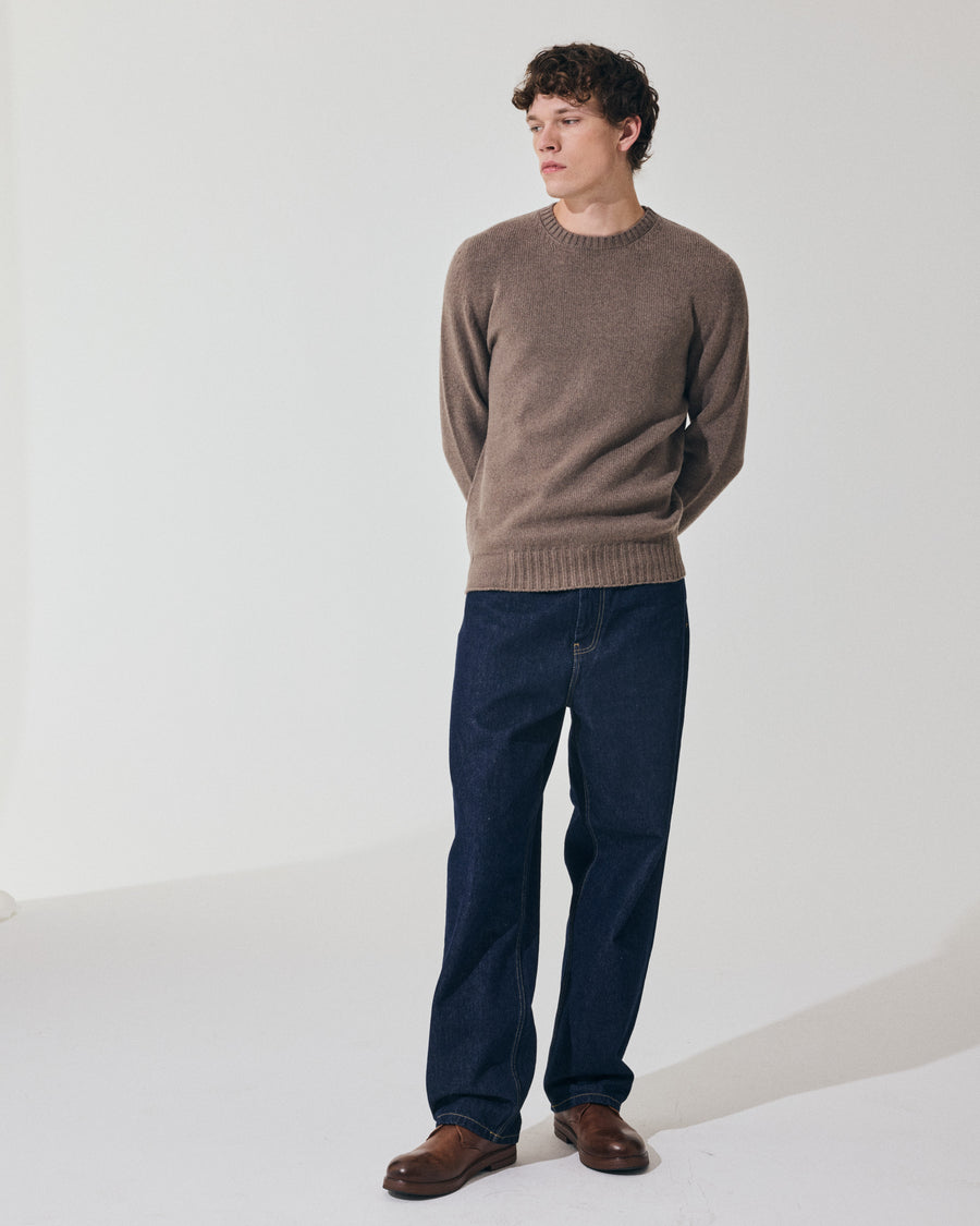 Scaglione ROUND NECK SOFT HYBRD CASHMERE TAUPE Limitato a 3 giorni
