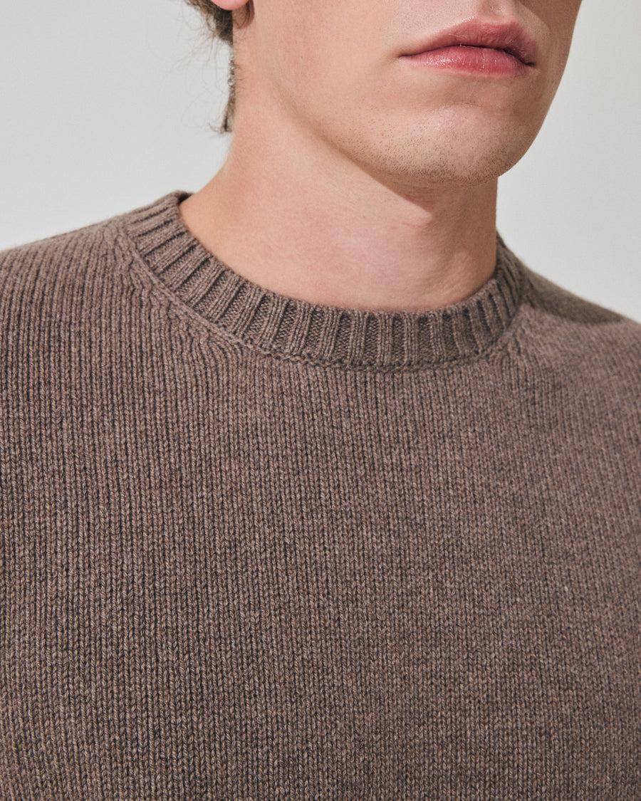 Scaglione ROUND NECK SOFT HYBRD CASHMERE TAUPE Limitato a 3 giorni