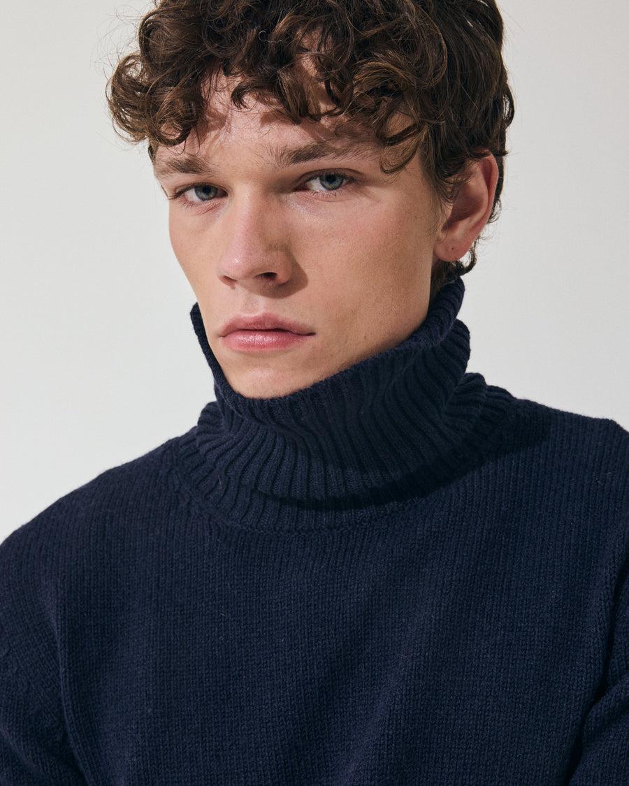 Scaglione TURTLE NECK SEAMLESS SOFTWOOL DKNAVY Black Friday Prezzi