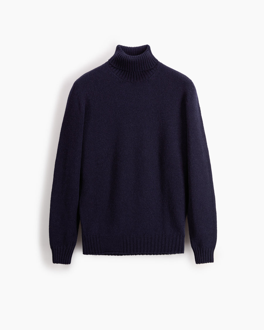 Scaglione TURTLE NECK SEAMLESS SOFTWOOL DKNAVY Black Friday Prezzi