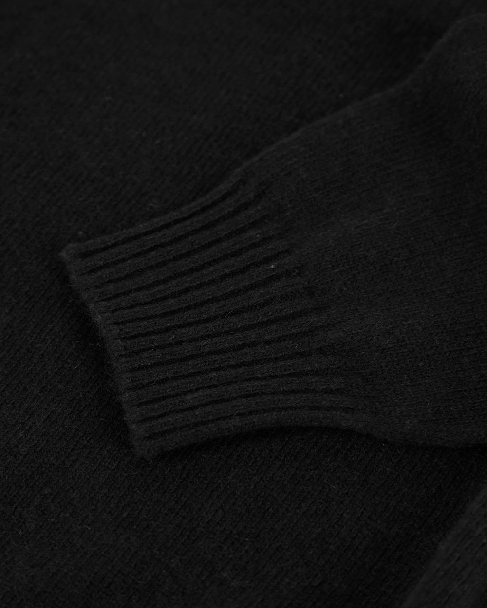 Scaglione ROUND NECK SEAMLESS HYBRD CASHMERE BLACK Nuovo