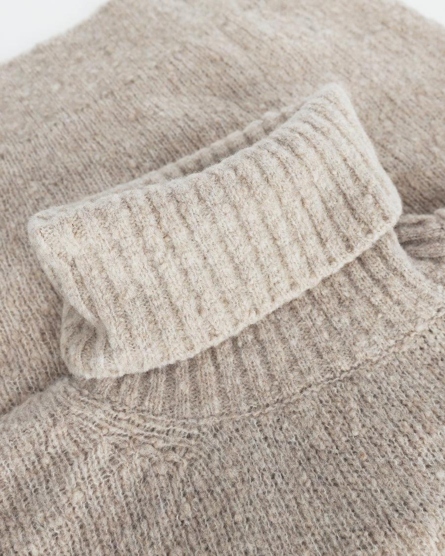 Scaglione TURTLE NECK SEAMLESS PUFFED CASHMERE CASHMERE BEIGE Spedizione Gratuita