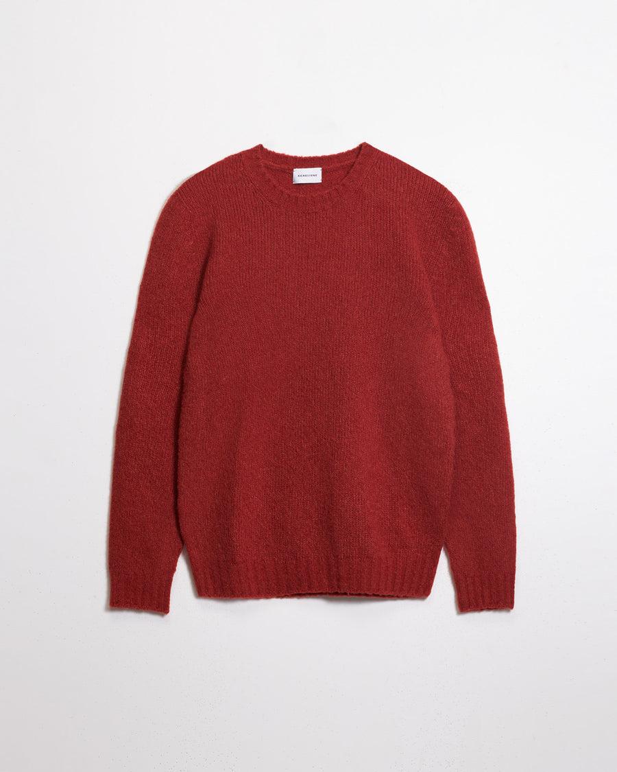 Scaglione ROUND NECK SEAMLESS PUFFED CASHMERE CASHMERE RUST Pezzi Unici