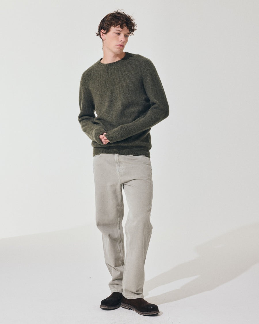 Scaglione ROUND NECK SEAMLESS PUFFED CASHMERE CASHMERE FOREST Qualità Garantita