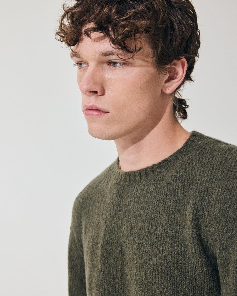 Scaglione ROUND NECK SEAMLESS PUFFED CASHMERE CASHMERE FOREST Qualità Garantita