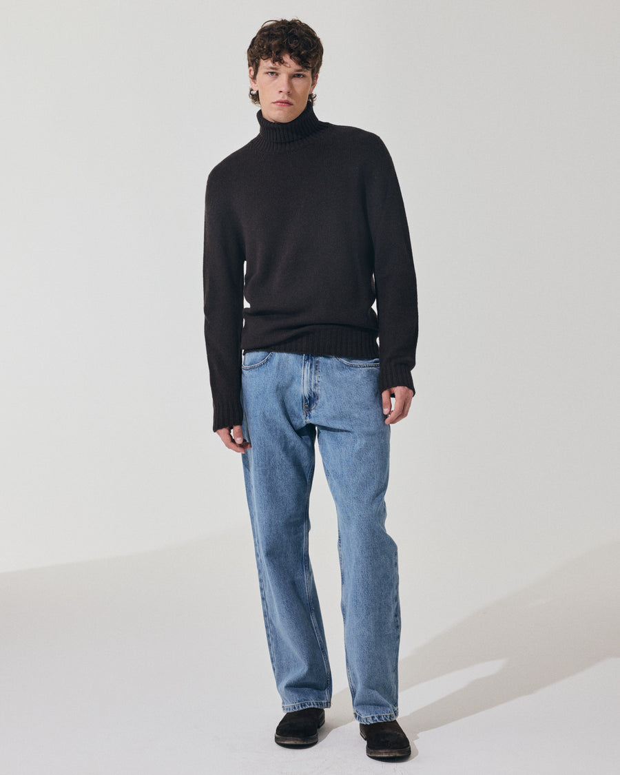 Scaglione TURTLE NECK SOFT HYBRD CASHMERE EBANO Acquista Ora