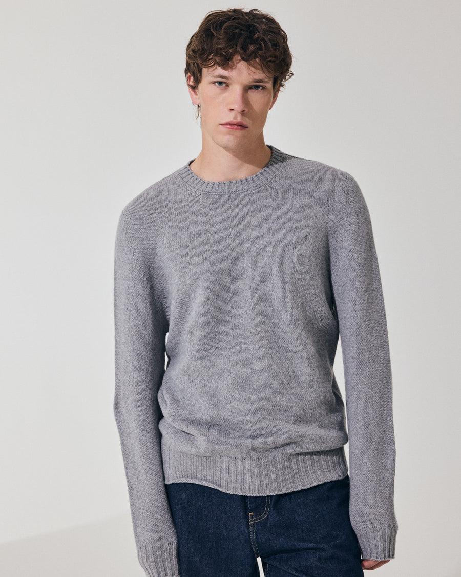 Scaglione ROUND NECK SOFT HYBRD CASHMERE GREY Fino Al -60%