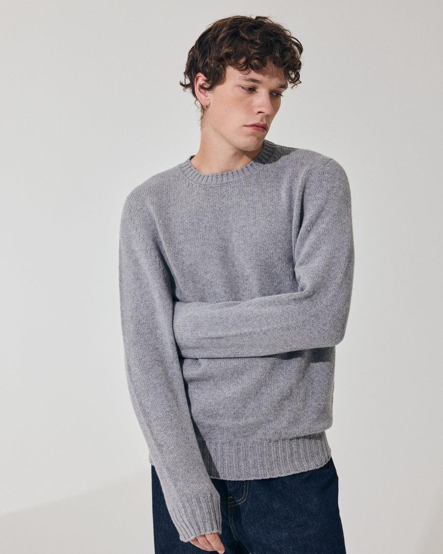 Scaglione ROUND NECK SOFT HYBRD CASHMERE GREY Fino Al -60%