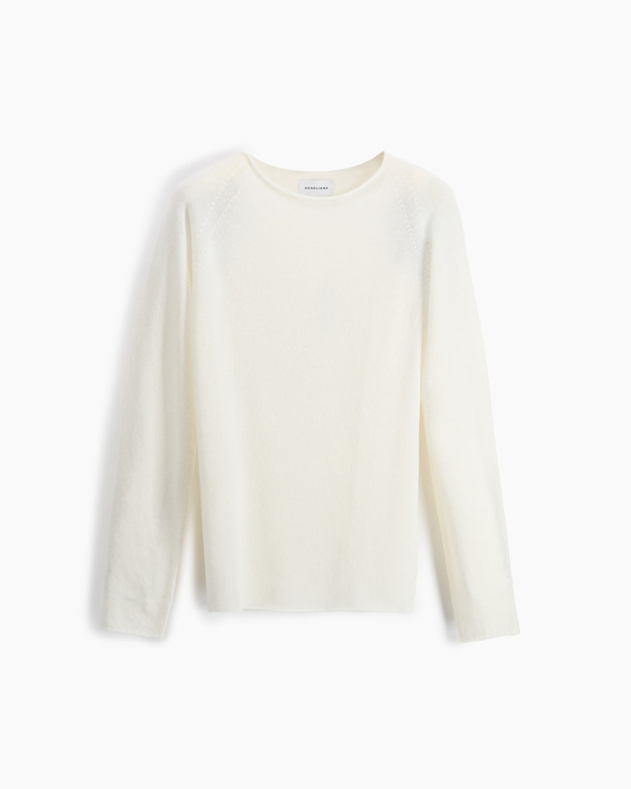Scaglione ROUND NECK SLIM RAGLAN SEAMLESS MILK Vendita Economica