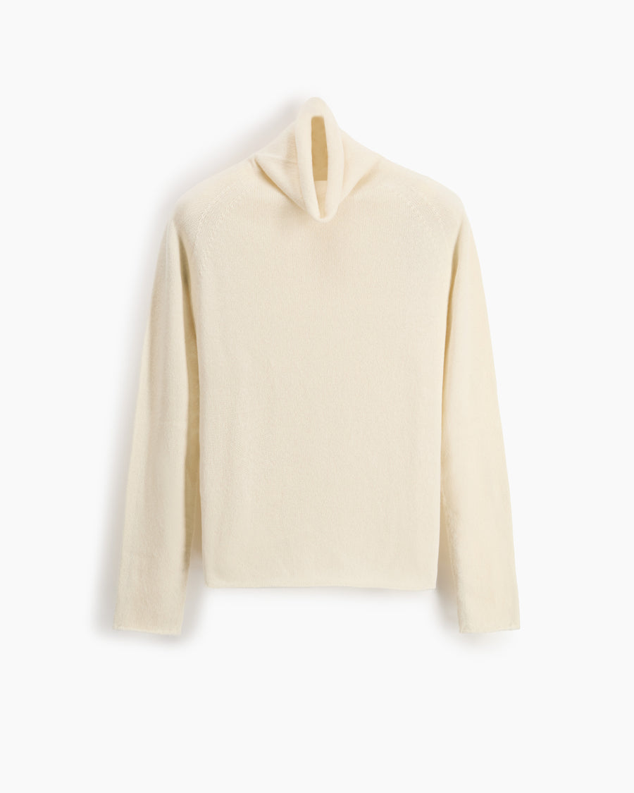 Scaglione TURTLE NECK RAGLAN SEAMLESS HYBRID CASHMERE MILK Prezzo di fabbrica