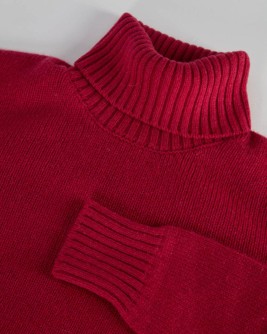 Scaglione TURTLE NECK SOFT HYBRID CASHMERE MAGENTA Grande vendita