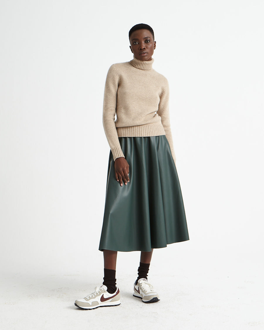 Scaglione TURTLE NECK SOFT HYBRID CASHMERE SAND Fornitura limitata