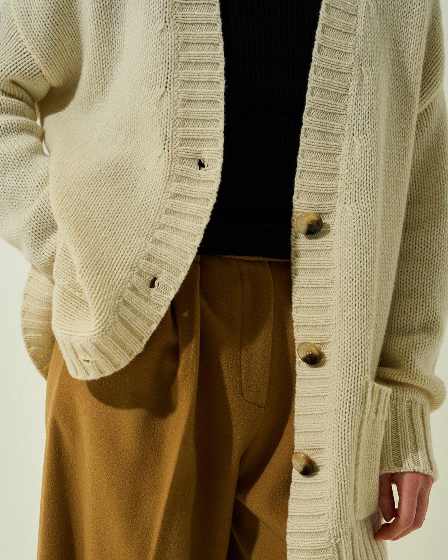 Scaglione CARDIGAN SUPERSOFT HYBRID MILK Black Friday
