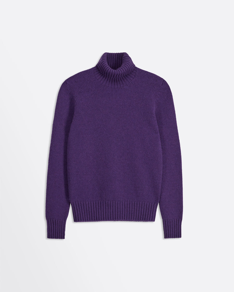 Scaglione TURTLE NECK SOFT HYBRID CASHMERE PURPLE Offerta San Valentino