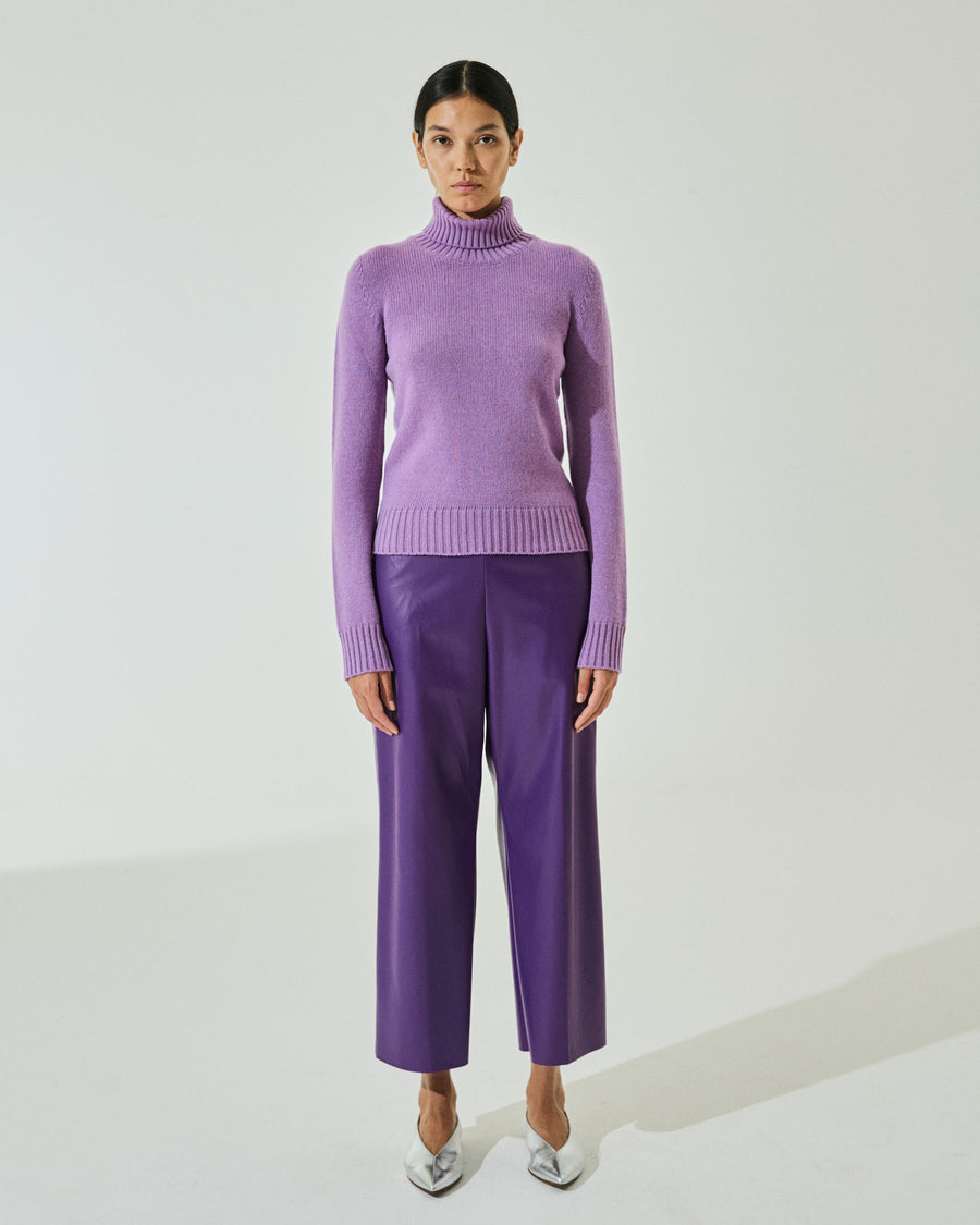 Scaglione TURTLE NECK SOFT HYBRID CASHMERE LILAC Offerta Anniversario