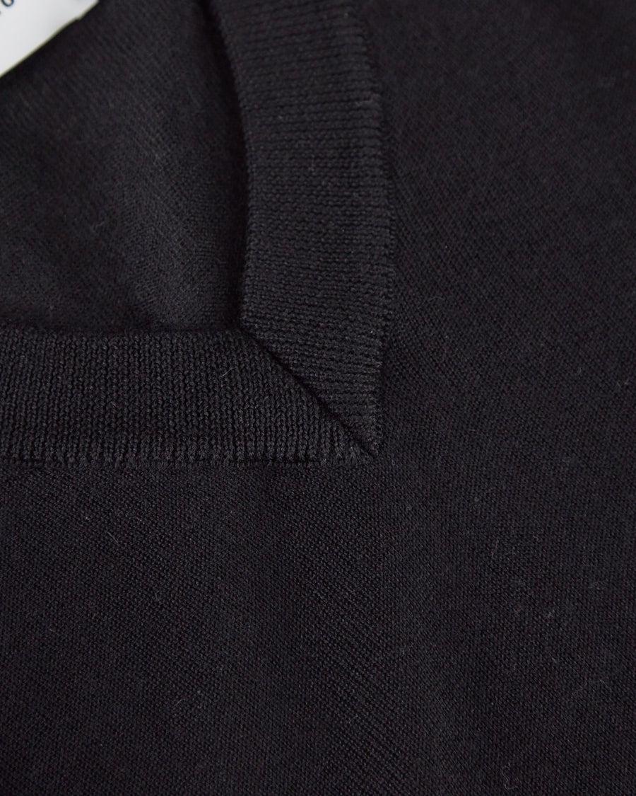 Scaglione V NECK SLIM FINELUX SOLID BLACK Offerta migliore