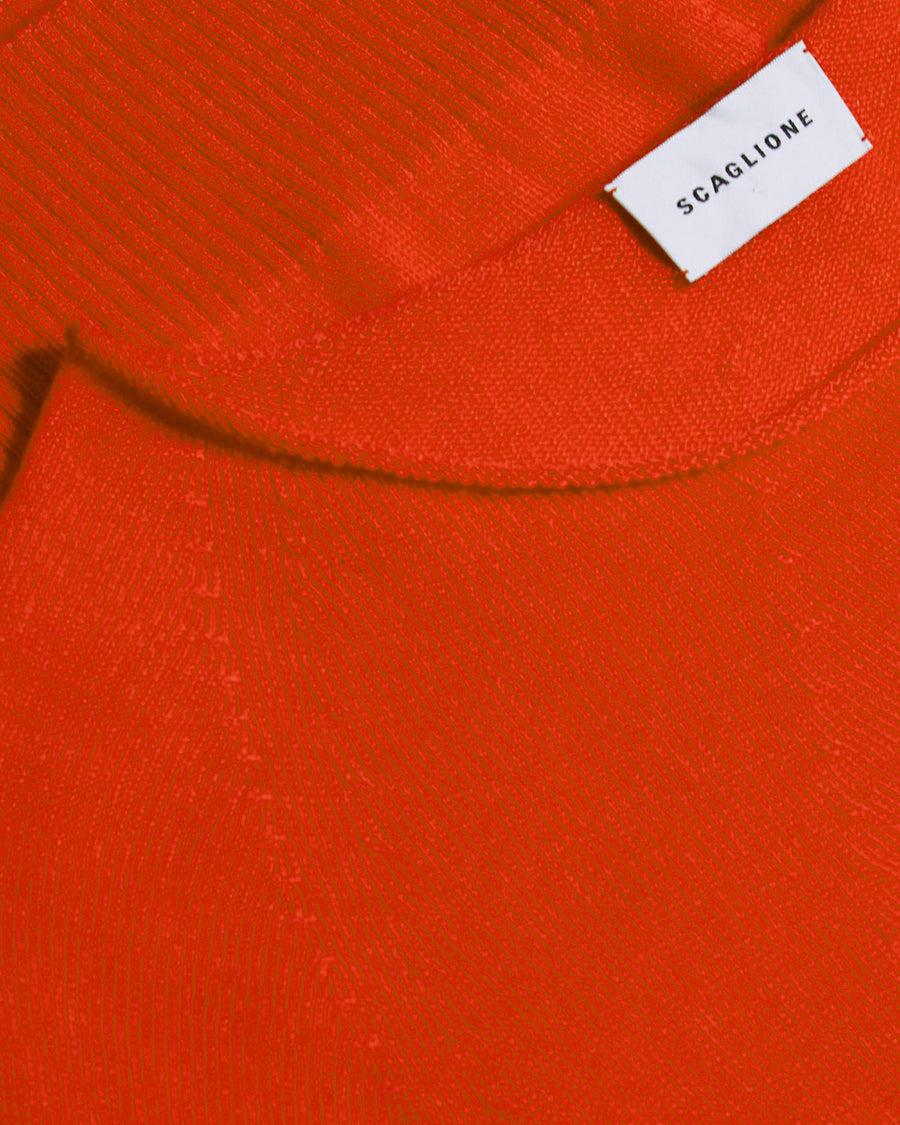Scaglione BOAT NECK SEAMLESS MERINO CARROT Offerte esclusive