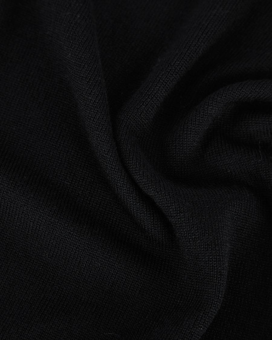 Scaglione BOAT NECK SEAMLESS MERINO BLACK Grandi sconti