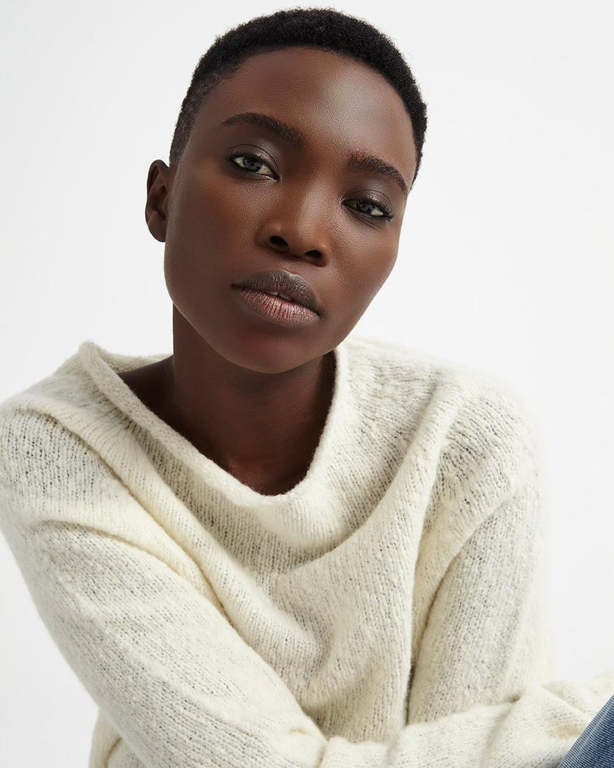 Scaglione BOAT SEAMLESS PUFFED CASHMERE MILK Ritorno libero