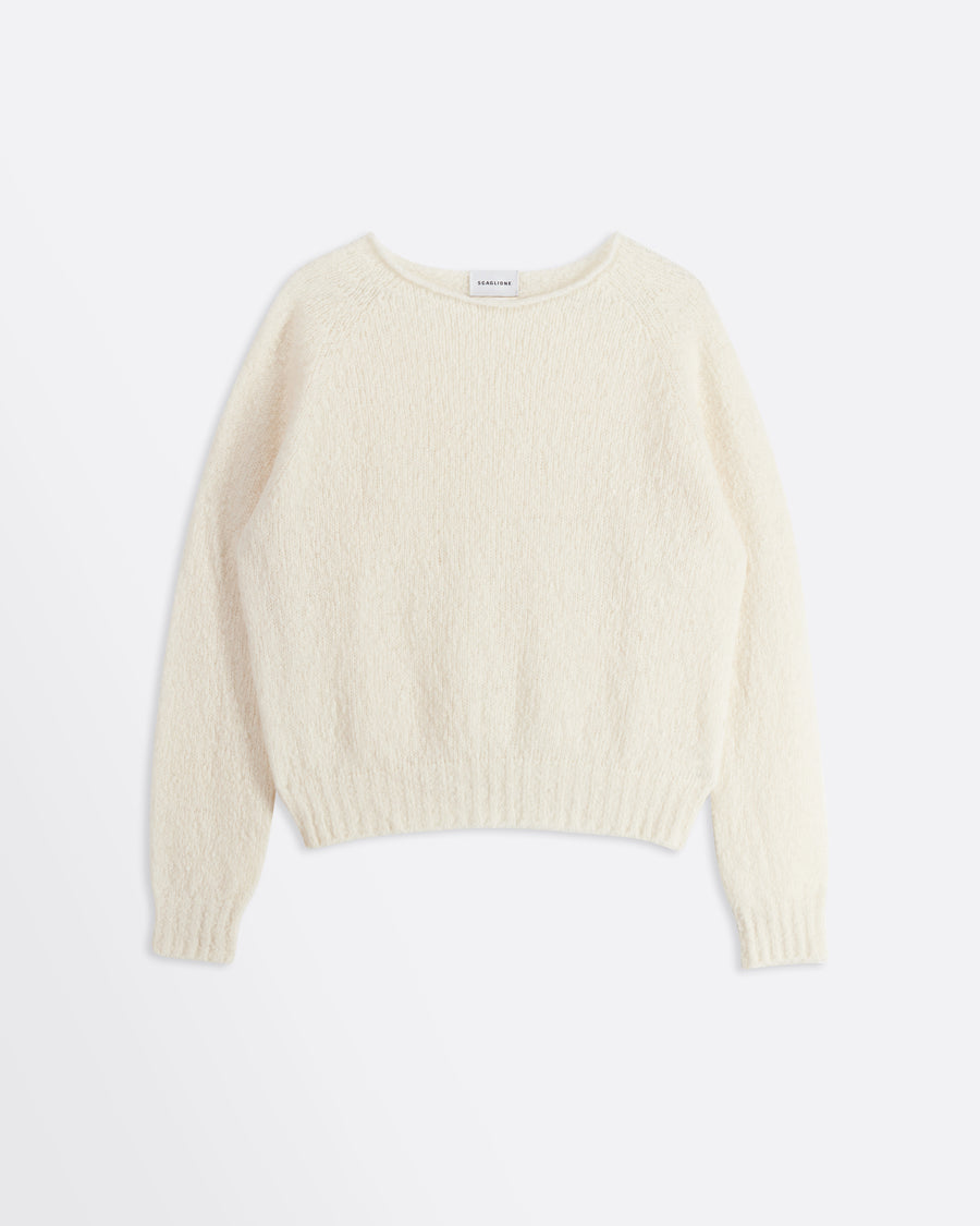 Scaglione BOAT SEAMLESS PUFFED CASHMERE MILK Ritorno libero