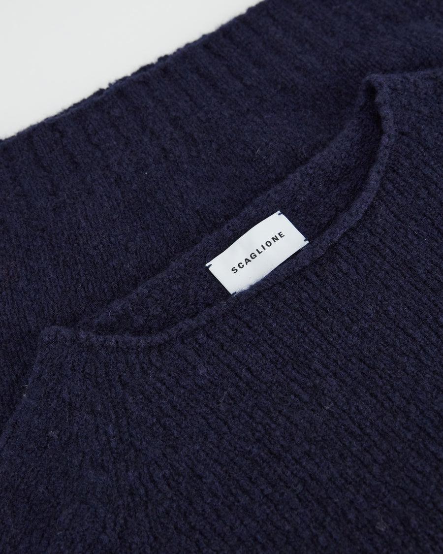 Scaglione BOAT SEAMLESS PUFFED CASHMERE NAVY Fino al 50% di sconto