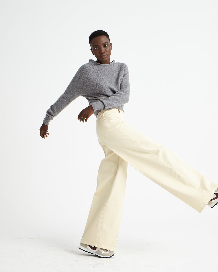 Scaglione BOAT SEAMLESS PUFFED CASHMERE GREY Fino al 60% di sconto