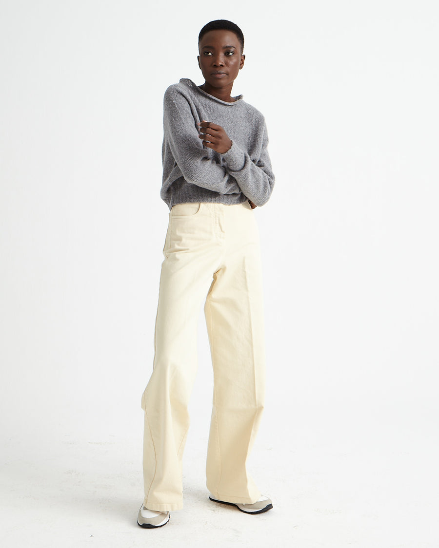 Scaglione BOAT SEAMLESS PUFFED CASHMERE GREY Fino al 60% di sconto