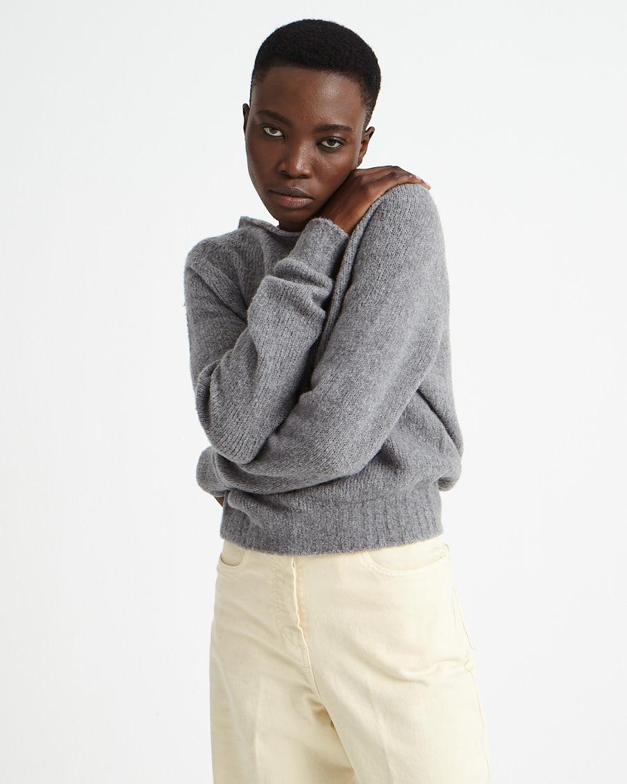 Scaglione BOAT SEAMLESS PUFFED CASHMERE GREY Fino al 60% di sconto
