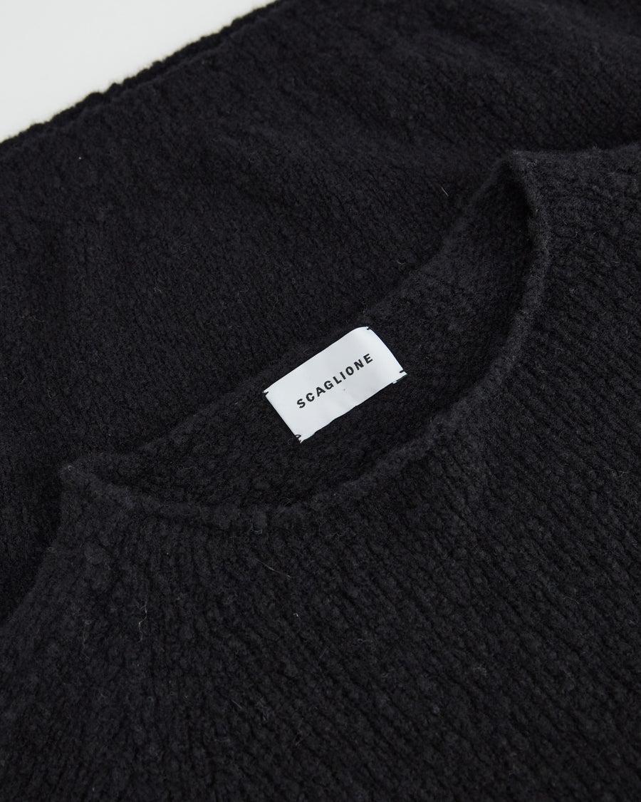 Scaglione BOAT SEAMLESS PUFFED CASHMERE BLACK Fino al 65% di sconto