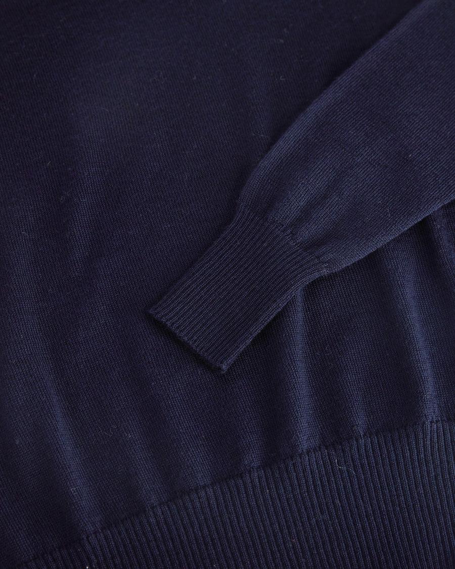 Scaglione V NECK RAGLAN SEAMLESS MERINO NAVY Only for today