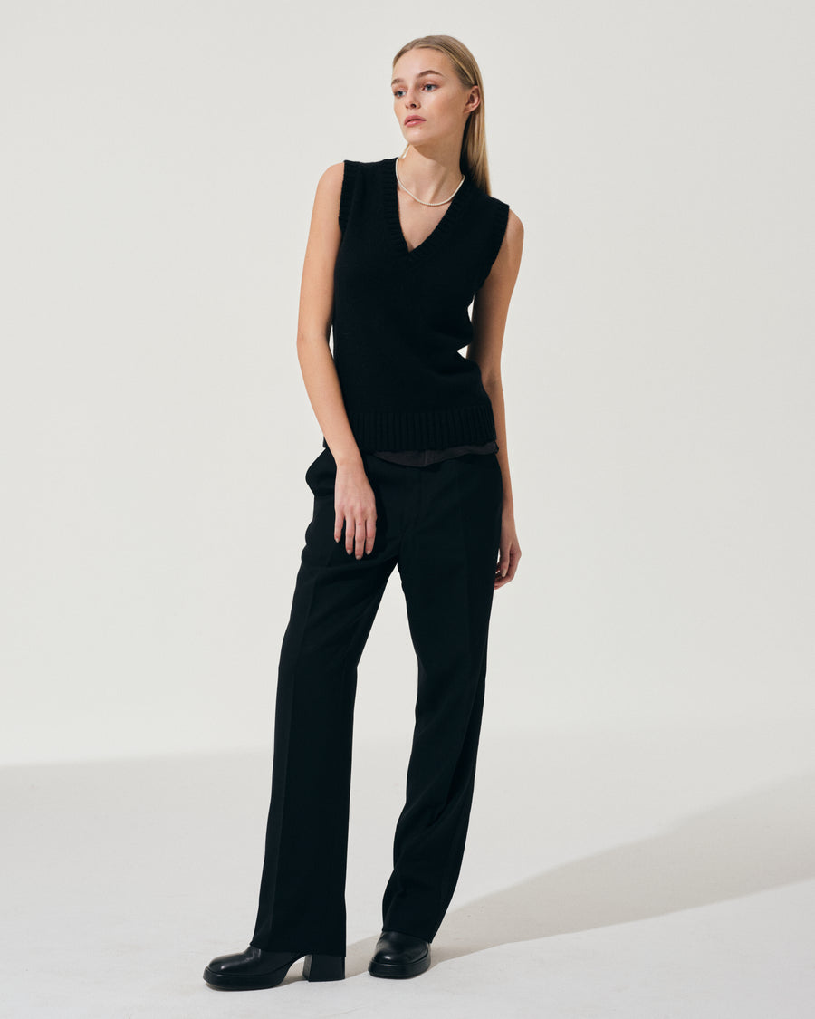 Scaglione GILET SOFT HYBRID CASHMERE BLACK Italy