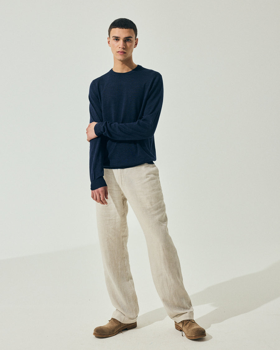 Scaglione ROUNDNECK FINELUX NAVY Sottocosto