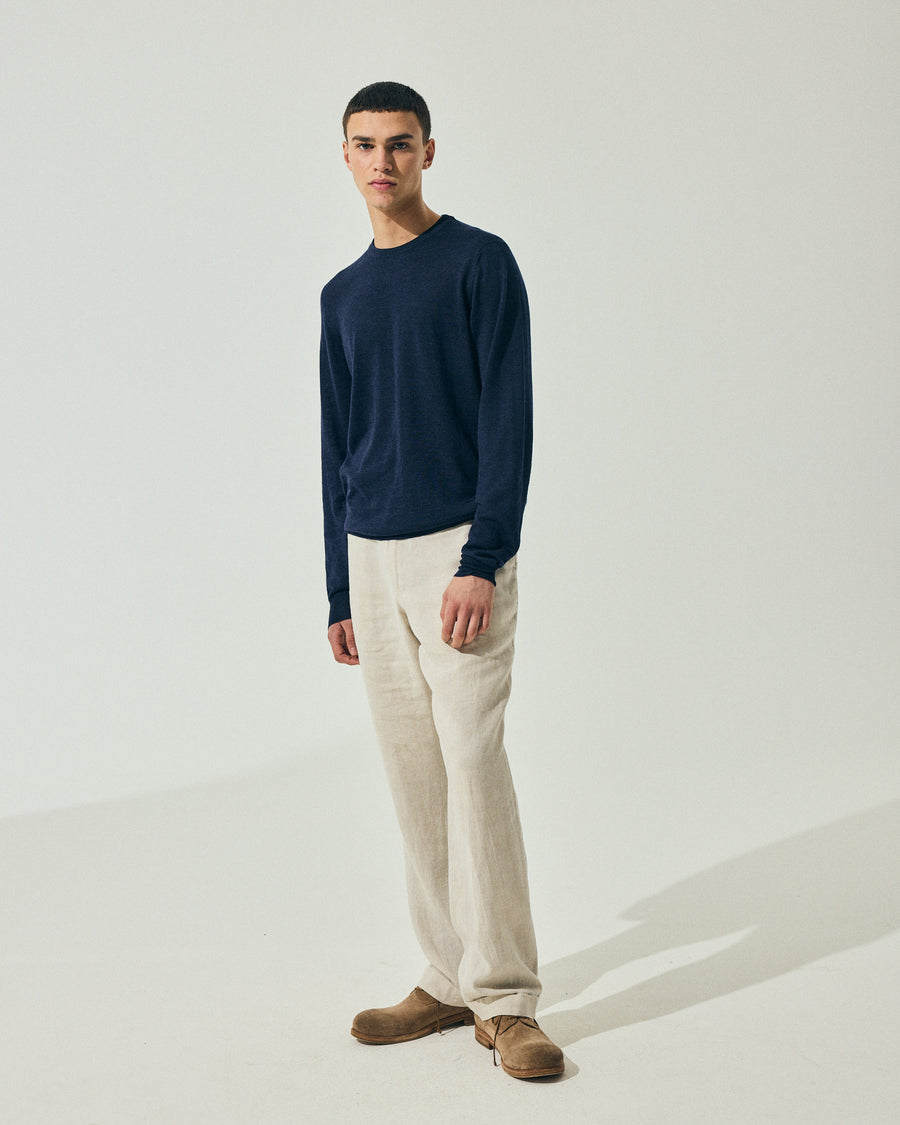 Scaglione ROUNDNECK FINELUX NAVY Sottocosto