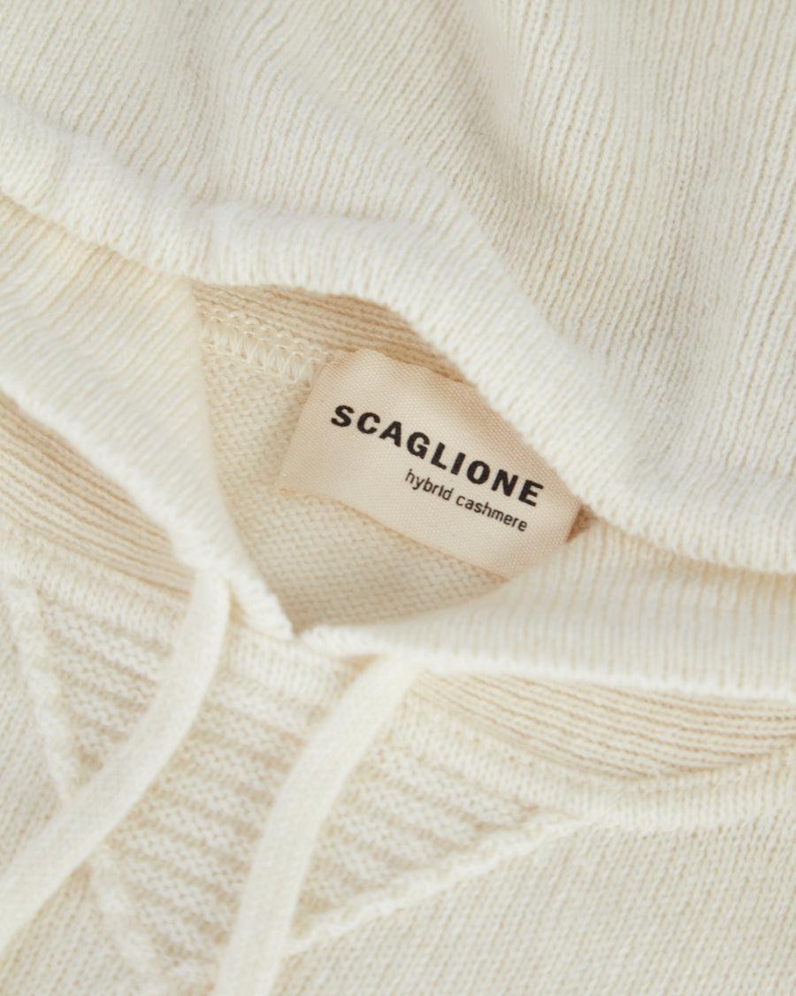 Scaglione HOODY RAGLAN HYBRD CASHMERE MILK Presa