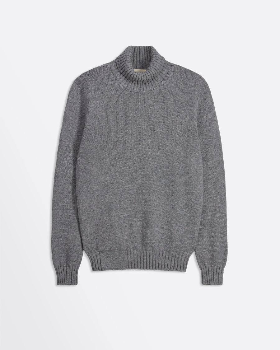 Scaglione TURTLE NECK SOFT HYBRD CASHMERE GREY Offerta