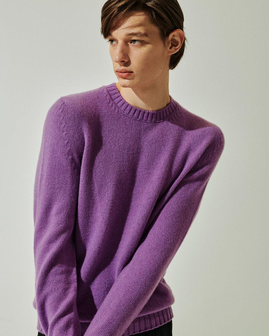 Scaglione ROUND NECK SOFT HYBRD CASHMERE LILAC Economico